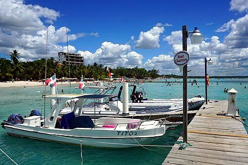 Boca Chica beach is located close to Santo Domingo