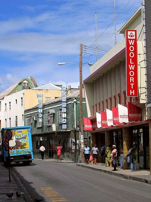 The independent Woolworth store on Prince William Henry Street, Bridgetown