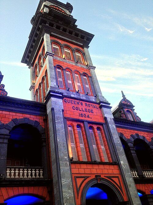 Historic Queen's Royal College Clock Tower in 2015
