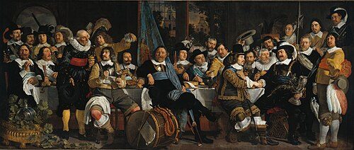 Amsterdam citizens celebrating the Peace of Münster, 30 January 1648. Painting by Bartholomeus van der Helst