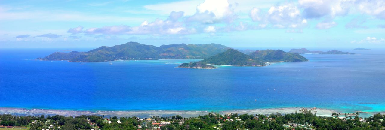 View of Praslin, the second largest island of Seychelles