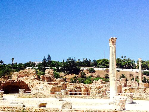 The archeological site of Baths of Antoninus in Carthage