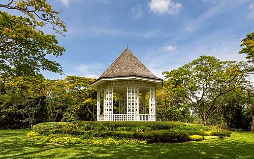 Built in 1930, the bandstand in the Singapore Botanic Gardens is one of its most recognisable structures.[1]