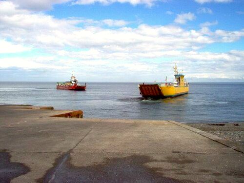 Ferry between Chilean mainland and Chiloé Island.
