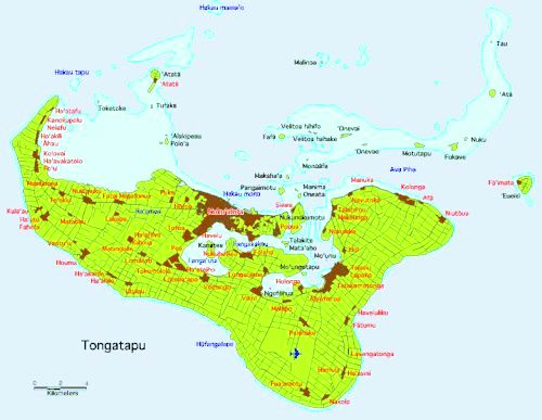 Map of Tongatapu