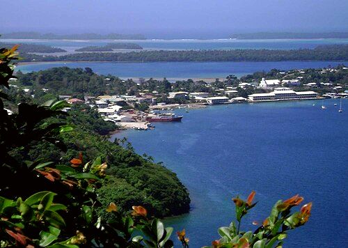 Neiafu (left) and Fungamisi (centre) at the Port of Refuge