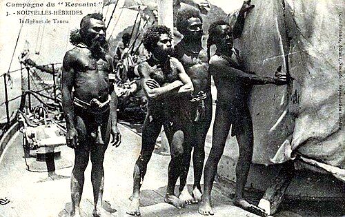 1905 postcard of Tanna natives.