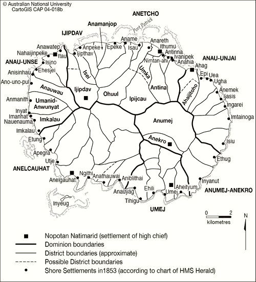 Map of the traditional chiefdoms and districts