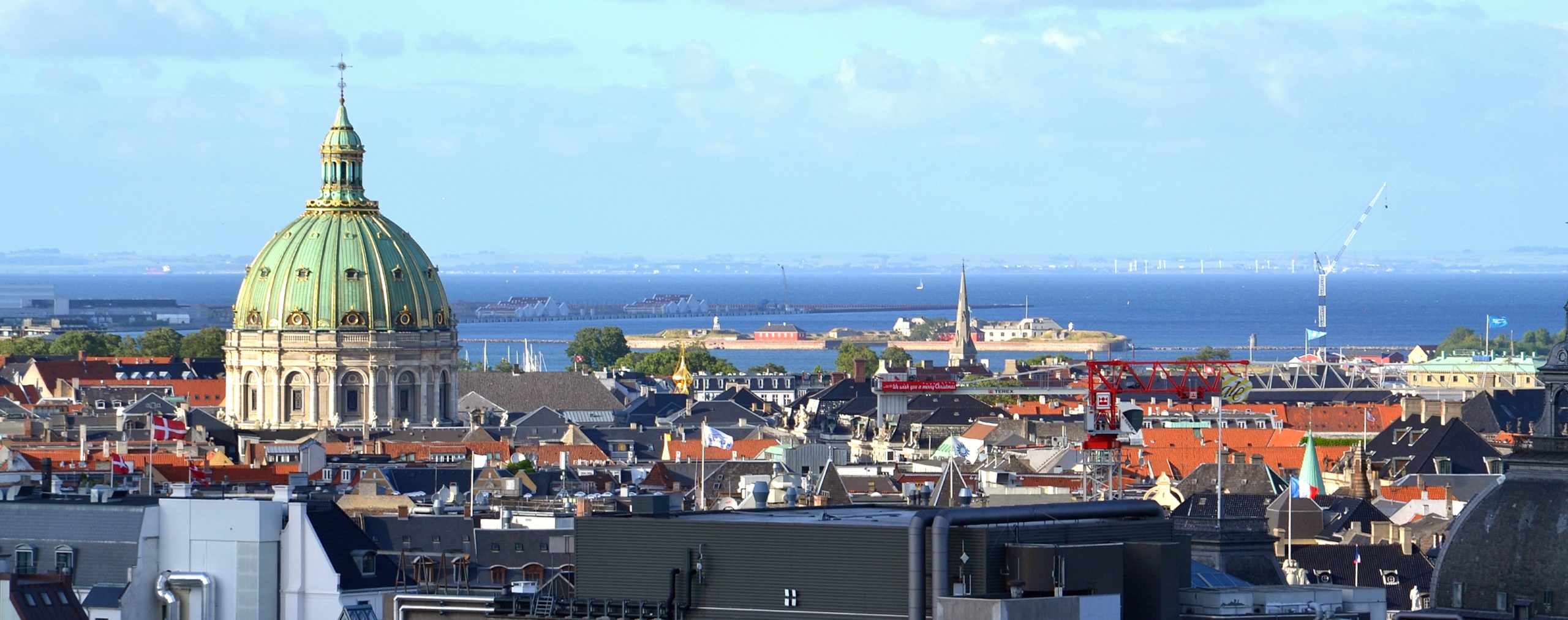 Een uitzicht op het historische hart van Kopenhagen