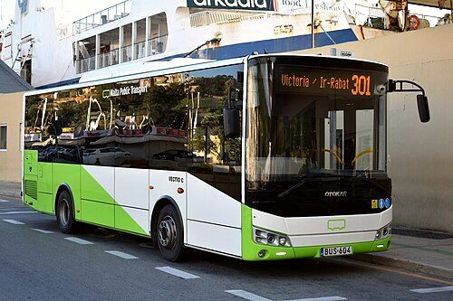 Transport bus in Gozo in 2017