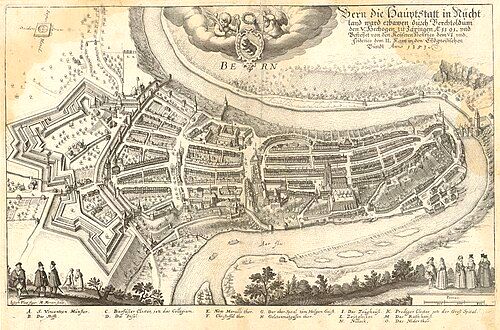 Bern, c. 1640. Etching by Matthäus Merian