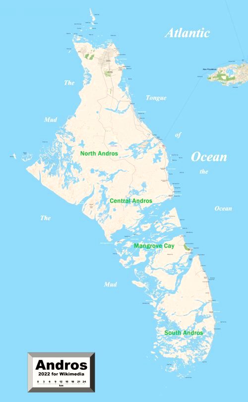 Map of Andros