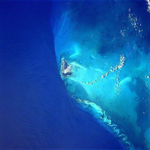 Bimini Island from space, June 1998