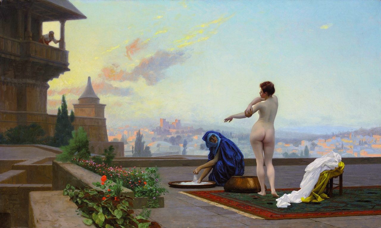 Jean-Léon Gérôme's depiction of Bathsheba bathing watched by David