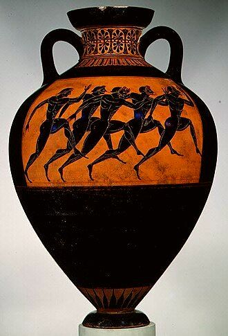 Attic black-figure Panathenaic prize amphora, c. 530 BCE