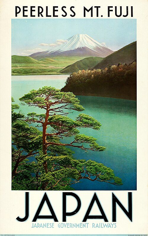 A 1930s travel advertisement by the Japanese Government Railways