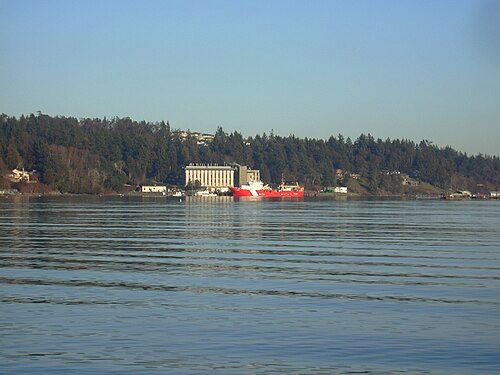 View of the Pacific Biological Station from Departure Bay Beach c. 2003