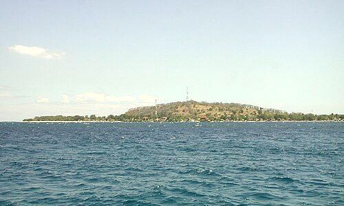 Gili Trawangan as seen from Gili Meno