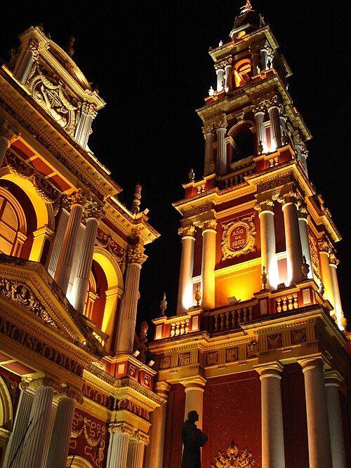 Church of San Francisco in Salta, with the highest church bell of South America