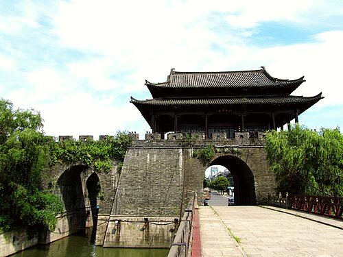 A city gate of Shaoxing built in 1223 during the Song dynasty