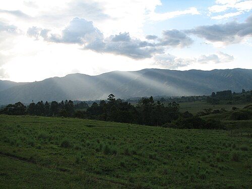The Rwenzori Mountains in southwestern Uganda.