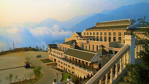 A cable car station located in Sapa, Fansipan: the highest mountain in the Indochinese Peninsula