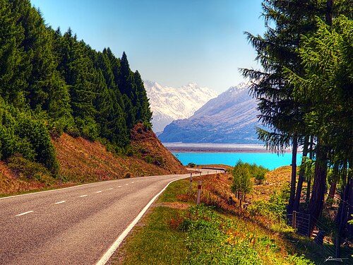 The road to Mount Cook