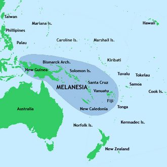 Map of Melanesia