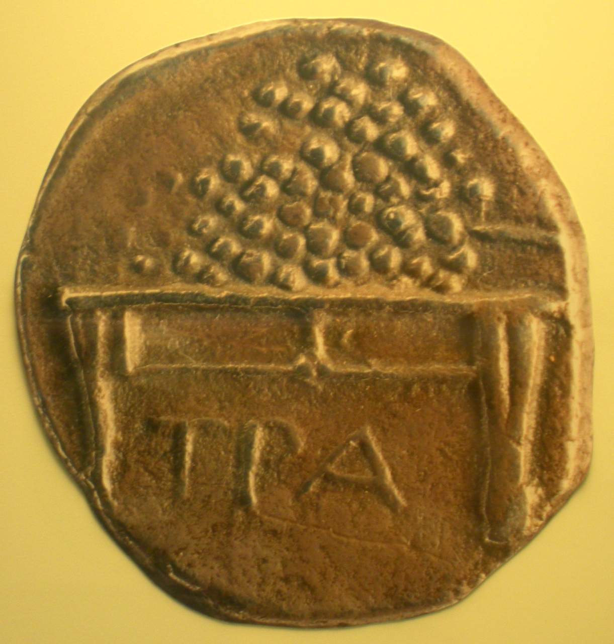 Coin of Trapezous from the 4th century BC in the British Museum. The coin promotes the colonial Greek city as a 'table of plenty'.