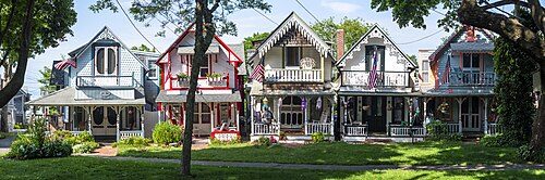 Gingerbread cottages at Wesleyan Grove, Oak Bluffs